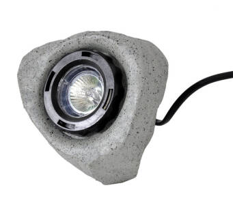 Podwodna lampa do oczka wodnego halogen 20W kamień