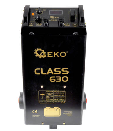 Urządzenie rozruchowo-prostownikowe Class 630 prostownik z rozruchem 12V - 360A / 24V - 550A urzędzenie prostownikowo rozruchowe z wyświetlaczem elektronicznym lcd - ładowarka do prostowników - szybki start - starter firmy Geko