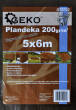 Plandeka - extra gruba - brązowa 5x6m 200g/m2 firmy Geko