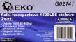Rolki transportowe 680kg stalowe 2szt mobilny podnośnik wózek do kół 1500lbs firmy Geko