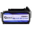 Bateria akumulatorowa 18V 4.0Ah Li-ion akumulator do narzędzi bezprzewodowych firmy GEKO Z SERII OnePower